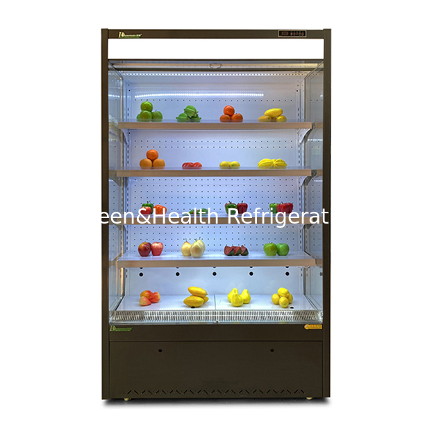 Tủ lạnh kiểu mở để trưng bày/bảo quản trái cây/rau củ trong cửa hàng tiện lợi/siêu thị mini