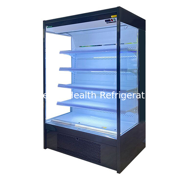 Tủ lạnh kiểu mở để trưng bày/bảo quản trái cây/rau củ trong cửa hàng tiện lợi/siêu thị mini
