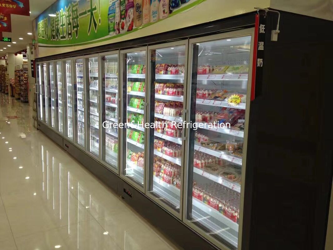 Màu trắng 3 4 5 cửa siêu thị Tủ đông hiển thị ẩm thực đông lạnh