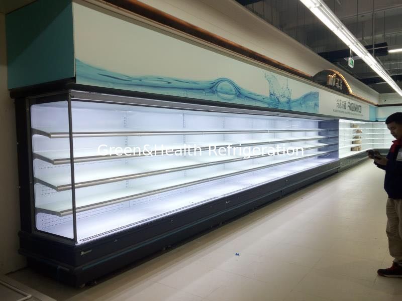 Green & Health Upright dọc Multideck Open Chiller cho sữa trong siêu thị