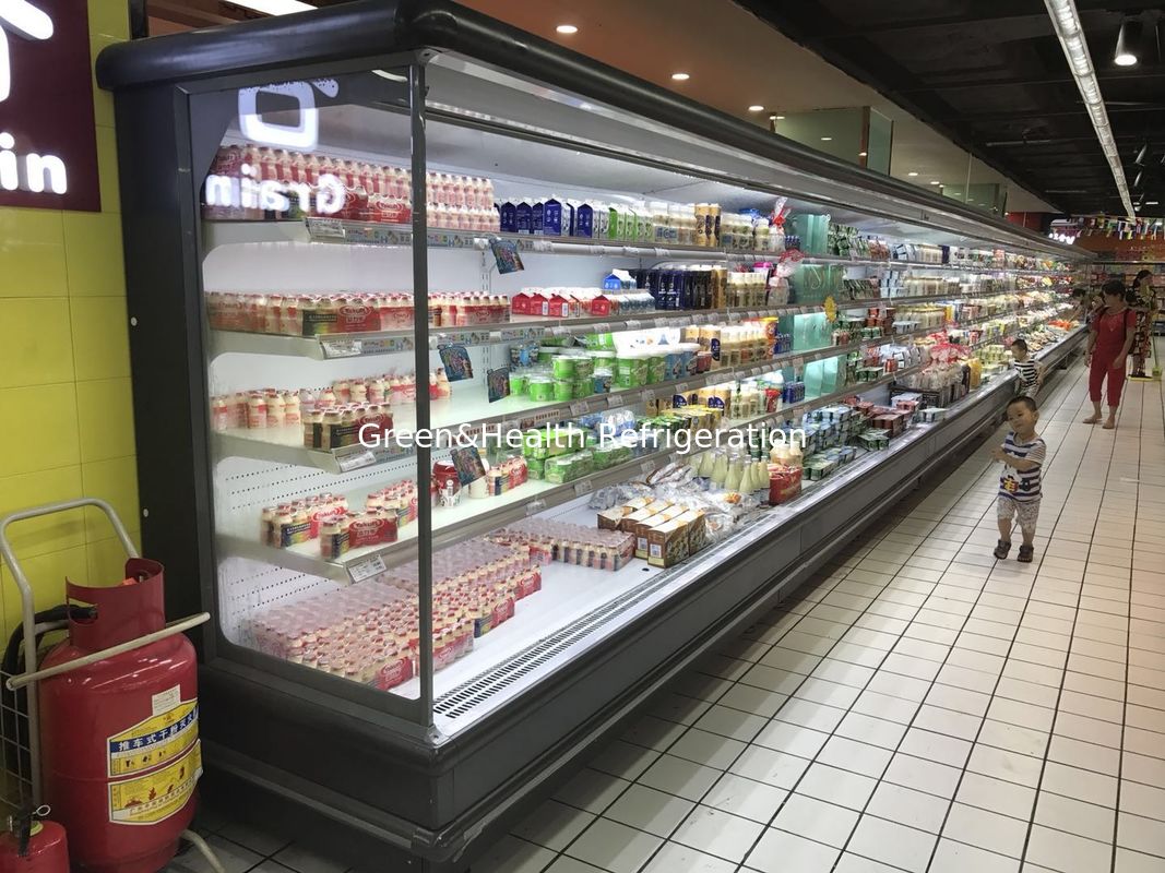 Green & Health Upright dọc Multideck Open Chiller cho sữa trong siêu thị