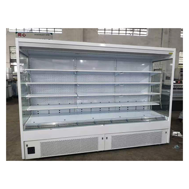 Tủ trưng bày đông lạnh siêu thị góc vuông chất lượng cao, cửa mở trong nhà máy