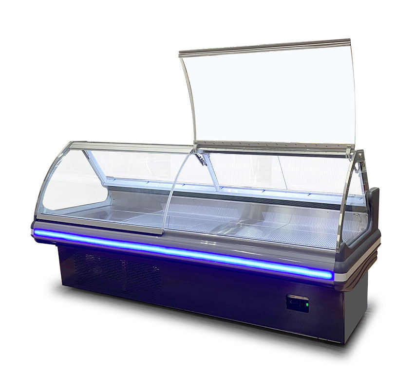 Cửa hàng đồ ăn nấu chín chất lượng cao trong nhà máy/chợ sử dụng tủ trưng bày bảo quản lạnh đồ ăn nấu chín