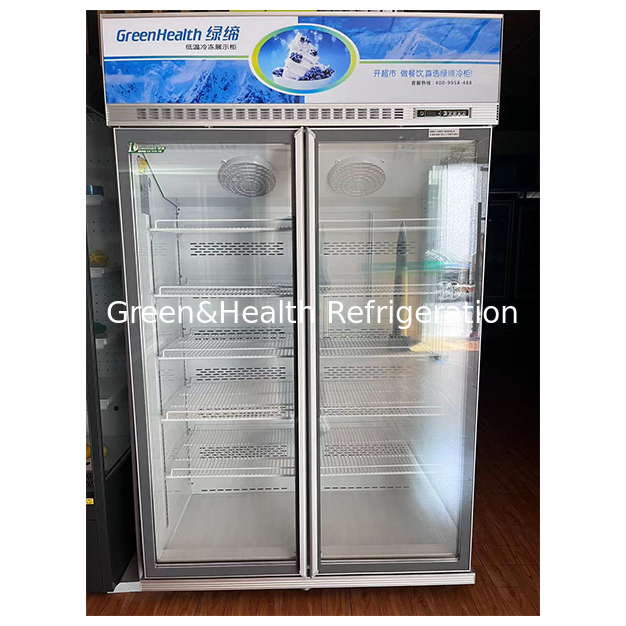 Siêu thị / cửa hàng cửa sổ kính tháo sương duy nhất Tủ đông lưu trữ Tủ đông hiển thị