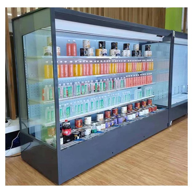 Tủ lạnh góc phải loại mở với nhiều kệ để bán