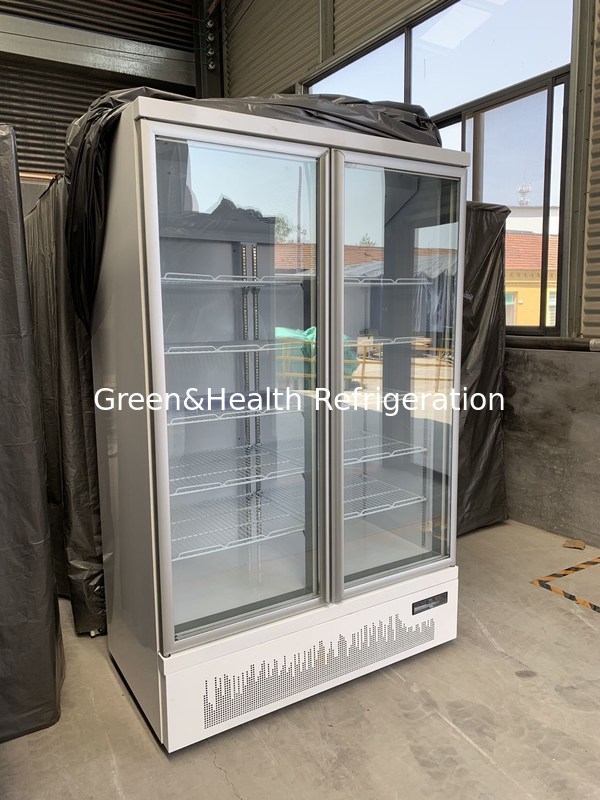 Tủ lạnh đứng thương mại 2 cửa kính, tủ lạnh tiếp cận, tủ làm mát đồ uống thương mại