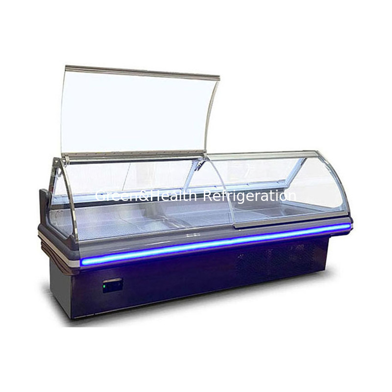 Tủ Đông Lạnh Thực Phẩm Nấu Chín Thương Mại Ngang, Cấu Trúc Thép Không Gỉ, Kính Nâng