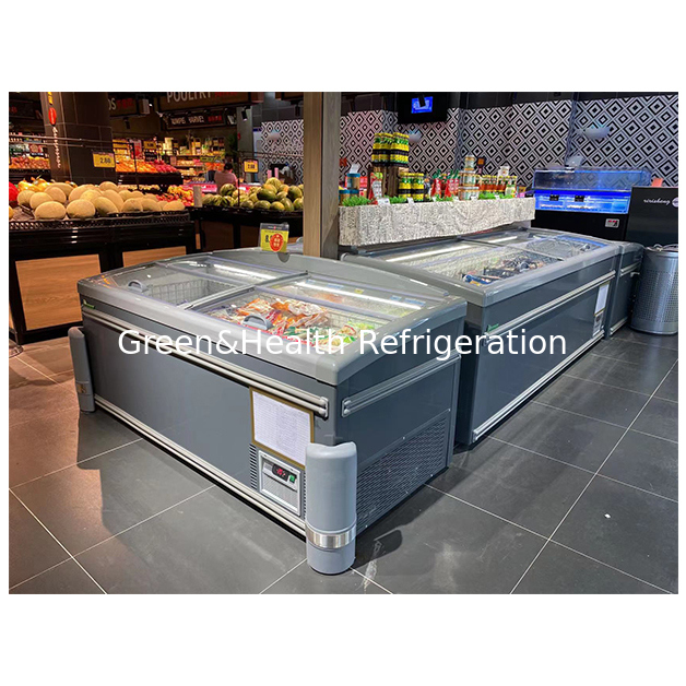 Siêu thị sử dụng tủ lạnh đảo để bảo quản thực phẩm đông lạnh ở nhiệt độ thấp