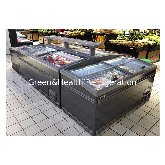 Siêu thị sử dụng tủ lạnh đảo để bảo quản thực phẩm đông lạnh ở nhiệt độ thấp