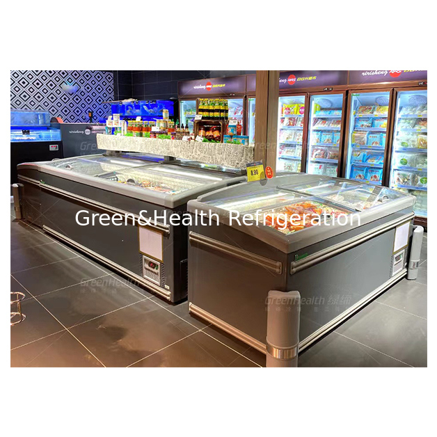 Siêu thị sử dụng tủ lạnh đảo để bảo quản thực phẩm đông lạnh ở nhiệt độ thấp