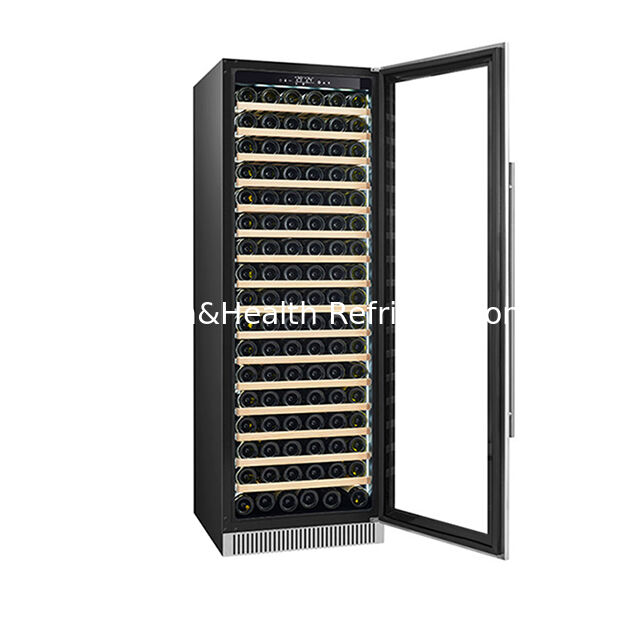 Giấy chứng nhận ETL 185 chai Khu vực nhiệt độ đơn Điện thoại cao cấp rượu vang đỏ Tủ lạnh hiển thị Tủ đông