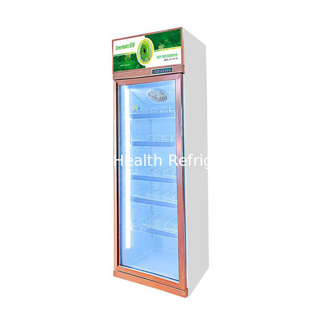 Champagne Color Luxury Beverage Display Freezer với tự động tan băng và khối lượng 457L cho sử dụng thương mại