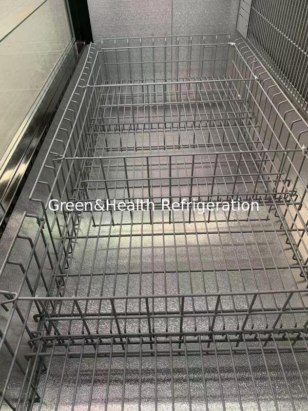 Giá trực tiếp của nhà máy kết hợp đảo hiển thị tủ đông với cửa sổ kính lớn và máy nén Secop