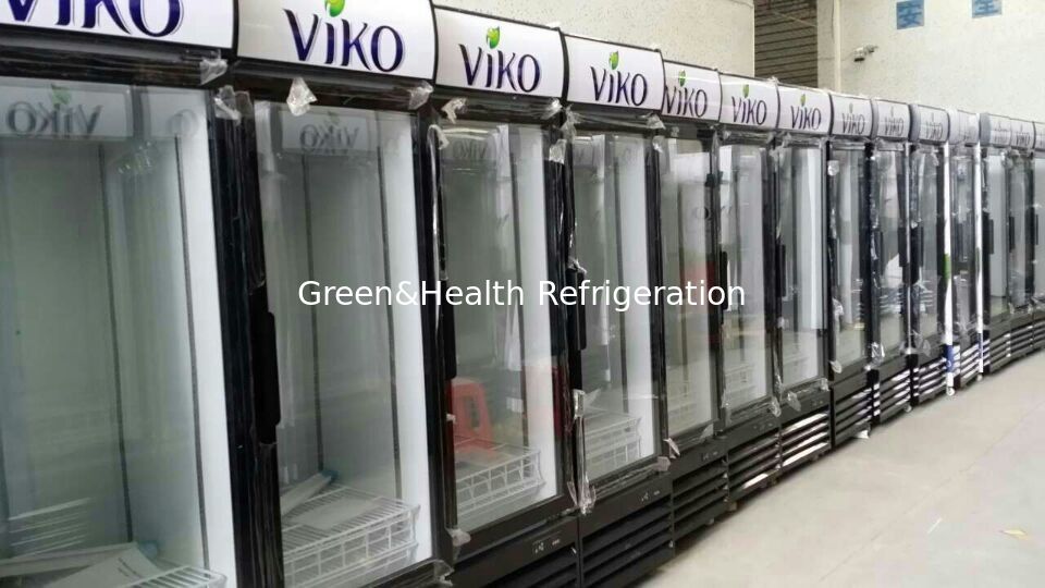 Upright thương mại nước giải khát lạnh giải khát cho cửa hàng bán lẻ với cửa kính