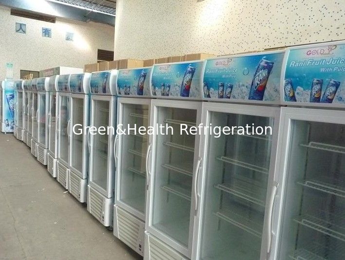 Upright thương mại nước giải khát lạnh giải khát cho cửa hàng bán lẻ với cửa kính