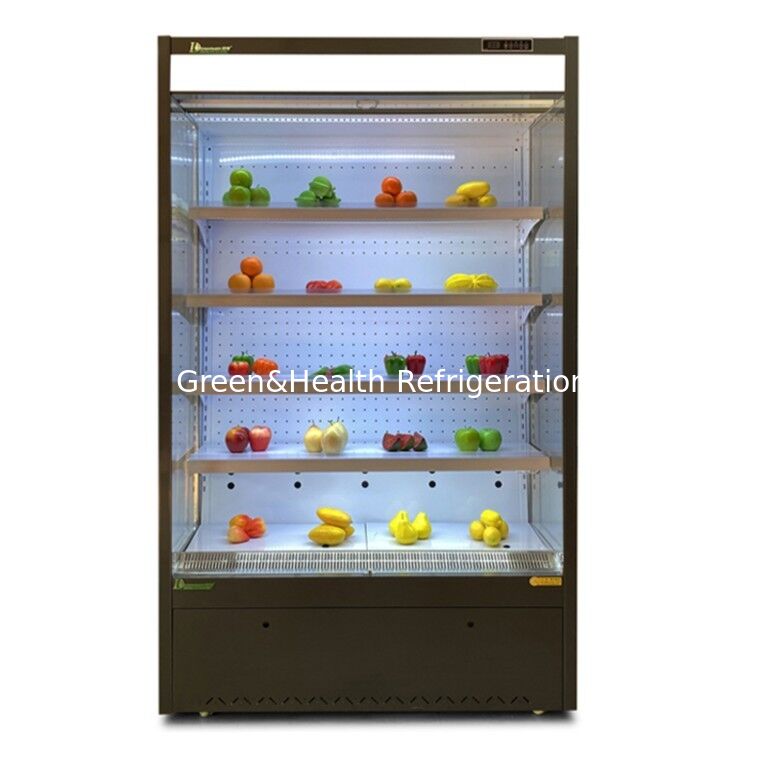 Open Chiller Display Refrigerator with 2~8°C Temperature Range and LED Light for Supermarkets