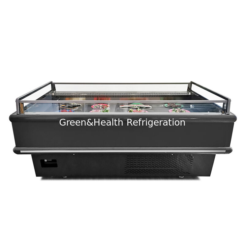Thị trường Top Open Display Chiller Island Freezer 2000x1130x900mm 2-10°C/-15~-18°C 900/1350W cho thực phẩm đông lạnh