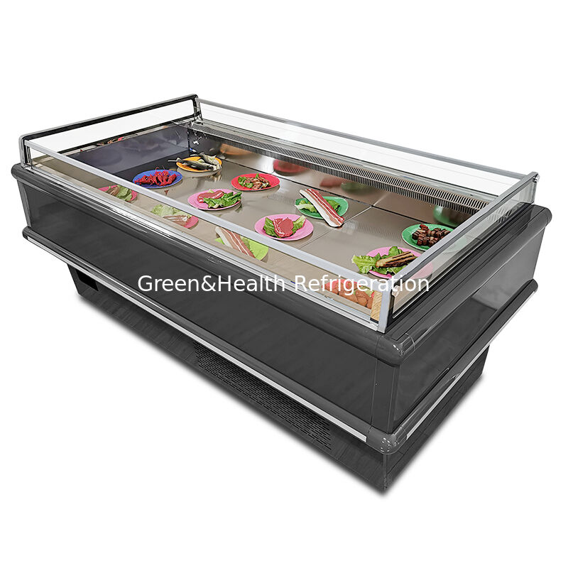 Thị trường Top Open Display Chiller Island Freezer 2000x1130x900mm 2-10°C/-15~-18°C 900/1350W cho thực phẩm đông lạnh