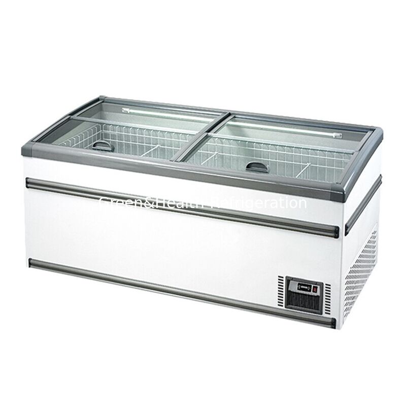 1040L Capacity Island Freezer with Sliding Glass Door and Automatic Defrost cho sử dụng thương mại
