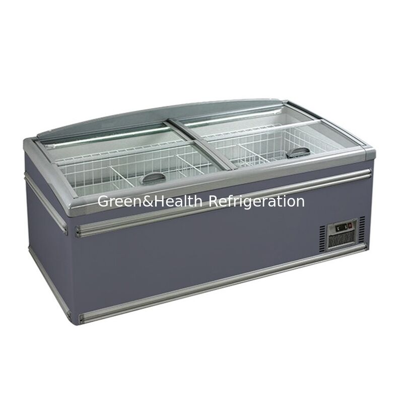1040L Capacity Island Freezer with Sliding Glass Door and Automatic Defrost cho sử dụng thương mại