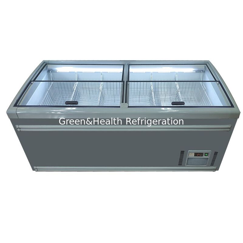 1040L Capacity Island Freezer with Sliding Glass Door and Automatic Defrost cho sử dụng thương mại