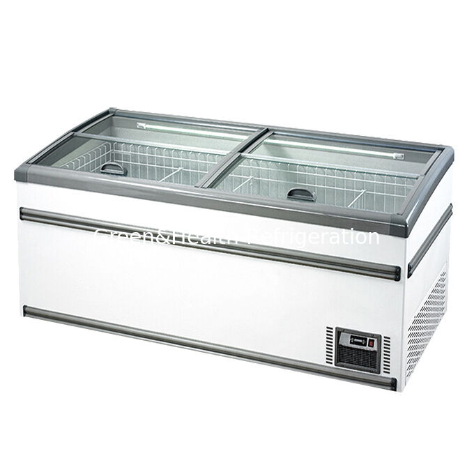 Chiều dài 2,5m Tủ lạnh sâu lên và xuống Kính trượt Cửa / Siêu thị Tủ lạnh đông lạnh