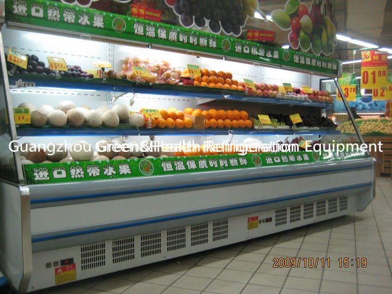 Showcase siêu thị máy làm lạnh trắng / đỏ thẳng đứng với công suất lớn
