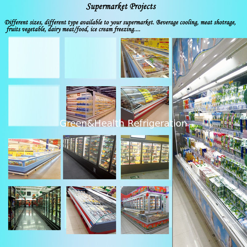Pre - Make Multideck Mở Dự án Siêu thị Chiller cho Cửa hàng Tiện lợi