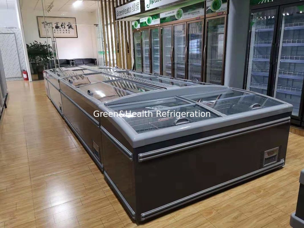 Màu trắng thương mại tủ lạnh hộp đông với cửa bên cho siêu thị