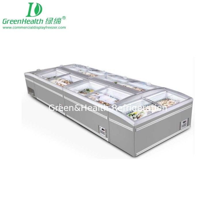 Màu trắng thương mại tủ lạnh hộp đông với cửa bên cho siêu thị