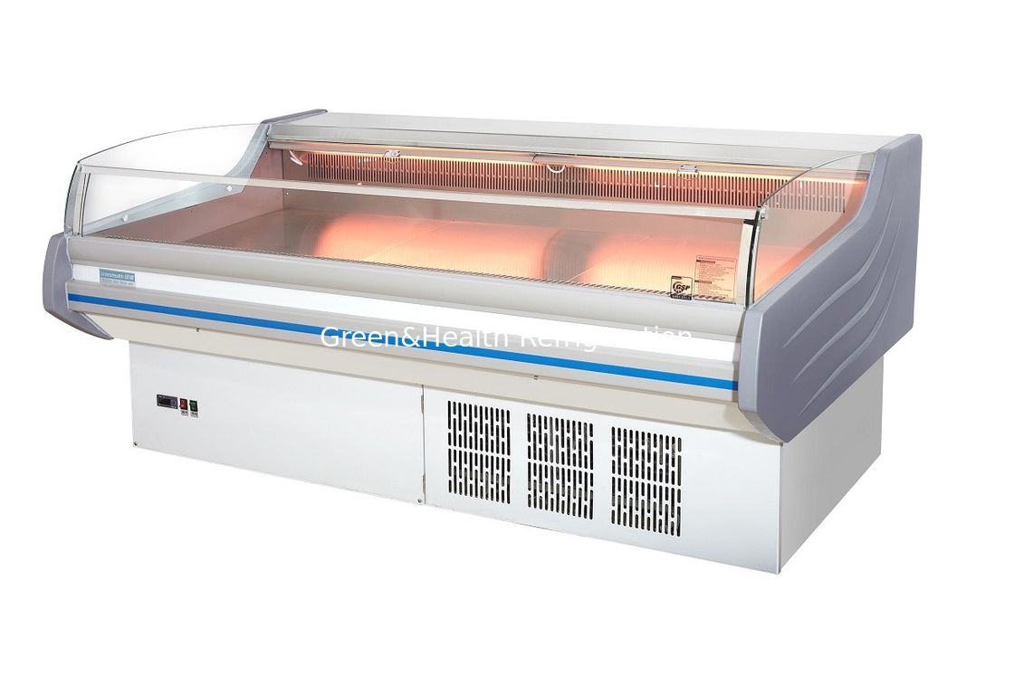 Tủ lạnh lớn -2 ~ 8oC Điện thoại di động Đồ xách mang thịt Deli hiển thị mở tủ đông