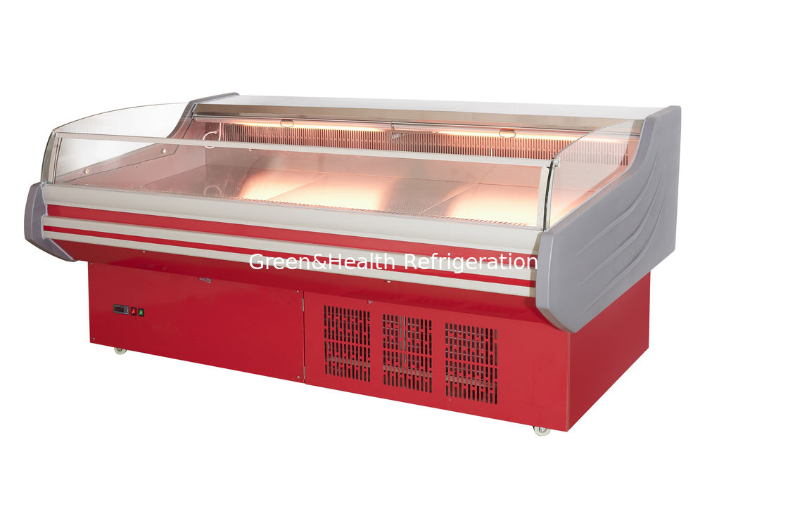 Tủ lạnh lớn -2 ~ 8oC Điện thoại di động Đồ xách mang thịt Deli hiển thị mở tủ đông