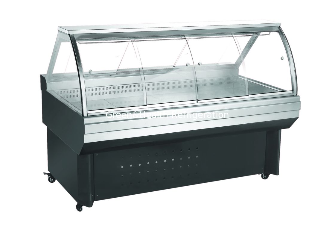 Cắm vào Loại hàng đầu Mở Thịt tươi Hiển thị Tủ lạnh Showcase 3000 * 1180 * 1310mm