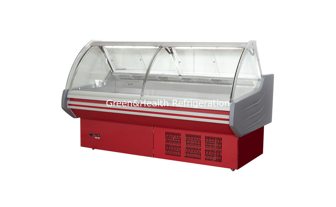 Cắm vào Loại hàng đầu Mở Thịt tươi Hiển thị Tủ lạnh Showcase 3000 * 1180 * 1310mm