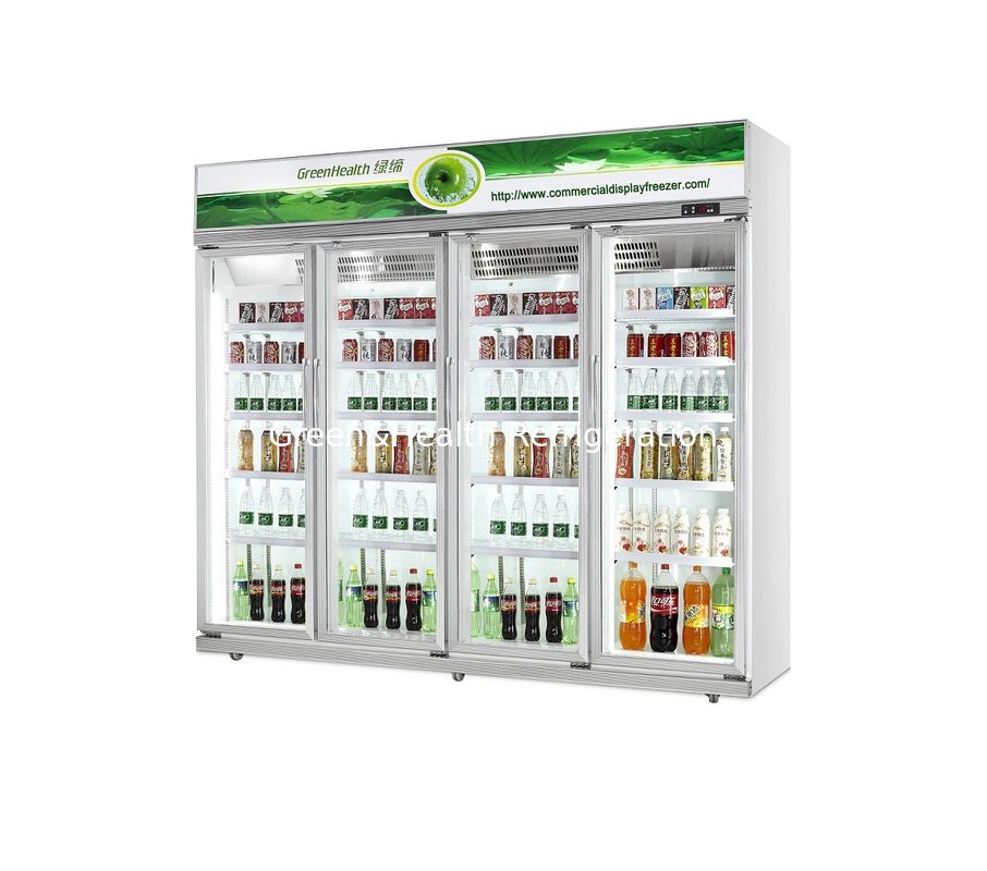 Máy làm mát đồ uống thương mại 480L với máy nén Danfoss và tủ lạnh cửa kính điều khiển nhiệt độ 0-10 °C