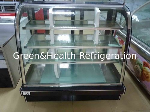 Tủ lạnh hiển thị bánh thương mại với hệ thống làm mát quạt nén máy nén Danfoss và màn hình 2 + 1 lớp cho các tiệm bánh