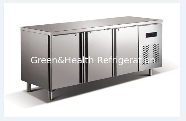Máy làm lạnh bàn làm việc bằng thép không gỉ thương mại với máy nén Danfoss và quạt làm mát cho tiệm bánh và khách sạn