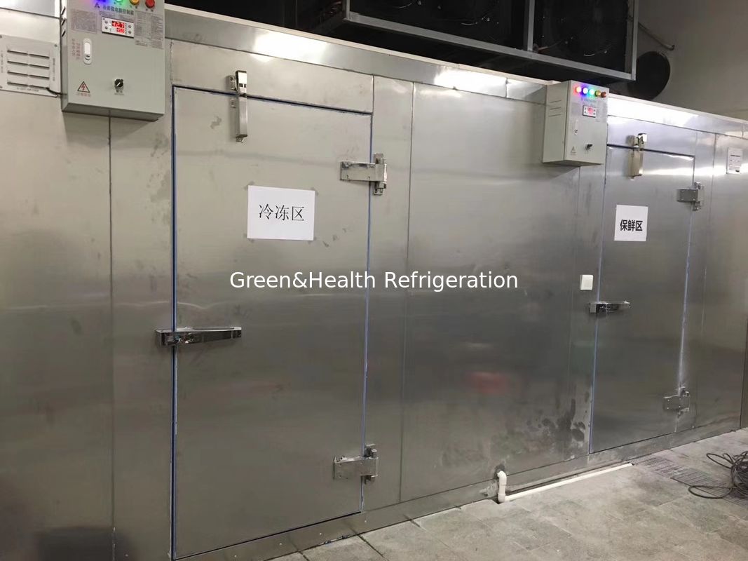 Không khí làm mát 2-8 độ PU Panel Stainess Steel Cold Room Chiller For Food Storage