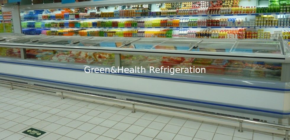 Siêu thị Island Freezer 90mm Tự chứa với thân máy cứng -20 ° C - 18 ° C