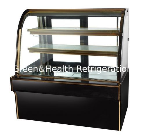 1.5m Màu đen Cake Showcase Bakery Display Nhà hàng Marble Cake Chiller