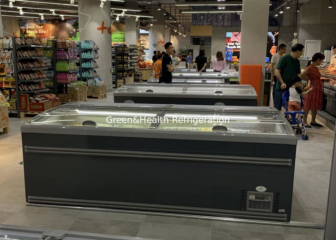 Cửa trượt Siêu thị Tủ đông đảo kết hợp cho thịt
