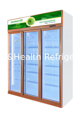 Đồ uống thương mại sang trọng Máy làm mát bằng kính thẳng đứng Tủ lạnh có thể điều chỉnh Kệ có thể điều chỉnh