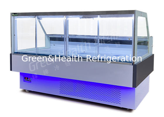 Cửa kính trượt mở phía trước màu trắng Máy làm lạnh màn hình Deli với máy nén Danfoss