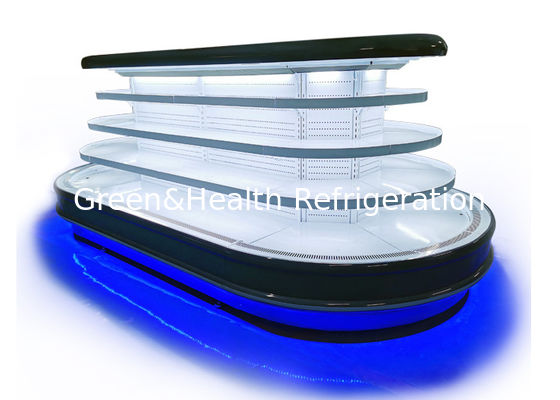 Máy làm lạnh trưng bày đảo tròn Multideck thương mại cho siêu thị rau củ quả