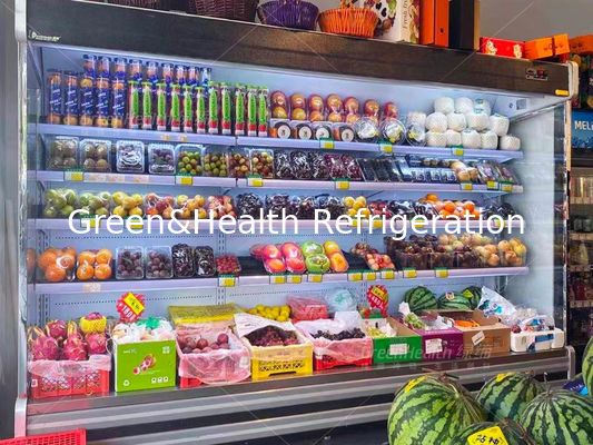 Máy làm lạnh không khí mở rau quả Multideck Juice Fruit Mall Tủ lạnh