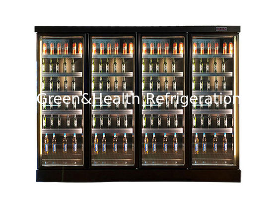 Tủ lạnh nhiều tầng 4 cửa kính Tủ lạnh bảo quản sữa Máy làm lạnh 2-8 độ