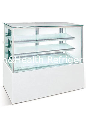 2 kệ và màn hình hiển thị bánh có thể điều chỉnh Tủ đông / chất làm lạnh R404a Hộp trưng bày hàng nướng