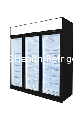 Dọc ba cửa có hệ thống sưởi Hyper Market Tủ đông trưng bày bằng kính 220V 1450L