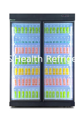 Quạt làm mát Màn hình thương mại Máy làm lạnh Rã đông tự động với cửa xoay