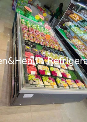Square Open Type Siêu thị Island Tủ đông Tủ trưng bày Rau quả 700L